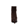 Boccato Women's Leather Velvet Brown Ankle Boots
