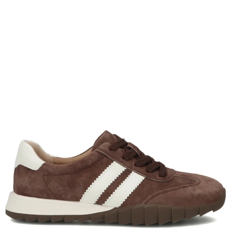 Filippo Skórzane Sneakersy Damskie Retro z Bieżnikowaną Podeszwą Brązowy DP7534-26-D-BR
