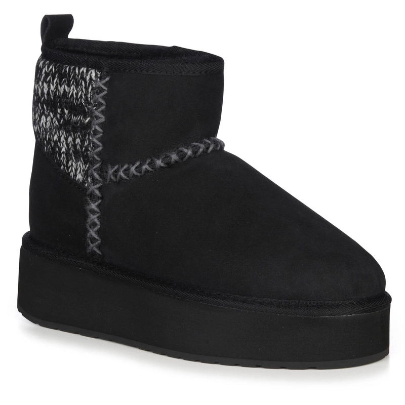EMU Australia Stinger Knit Flatform Black W13143 Black