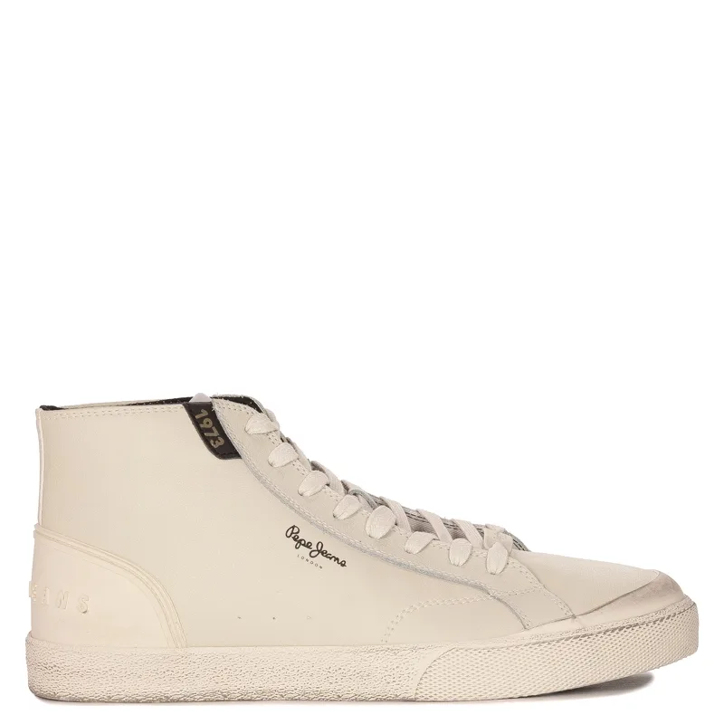 Pepe Jeans Sneakersy buty męskie Kenton Vintage white białe
