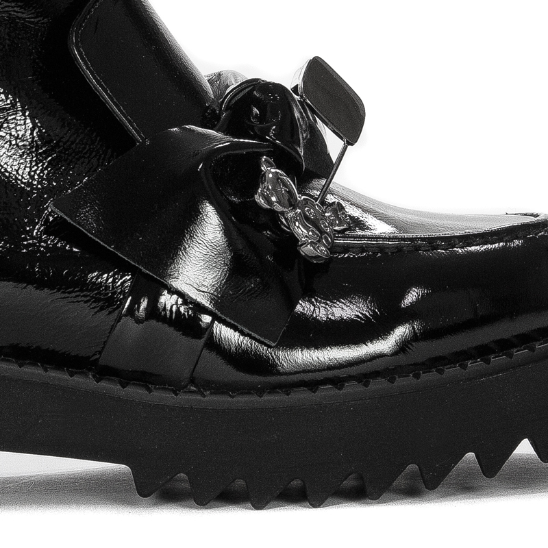 Boccato Women's Pattent Leather Boots Black