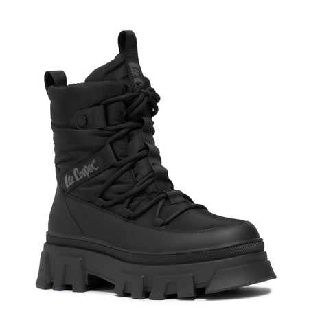 Lee Cooper Puchowe Śniegowce Na Platformie Czarne LCJ-24-47-3144