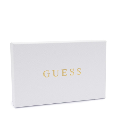 Guess Elegancki Zapinany Na Zamek Portfel Damski Z Paskiem Beżowy SWPD2222157-BONE