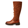 Marco Tozzi Leather Knee-High Boots with Warm Lining, 4.5 cm Block Heel, Cognac Brown 2-25690-45-392
