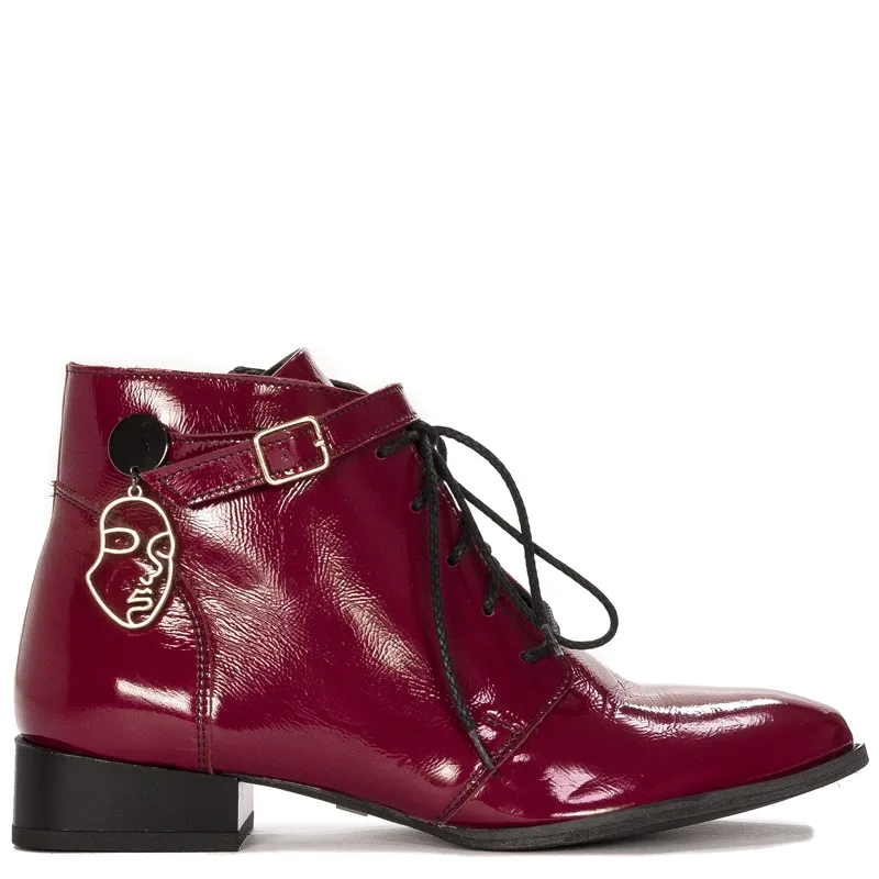 Maciejka 5743A-44/00-7 Women's burgundy Leather Boots