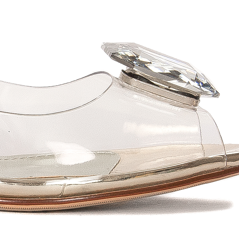 Sca'viola Women's Sandals On A High Heel Gold