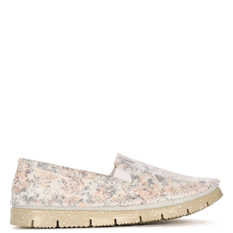 Maciejka Women's Leather Half Shoes Pastel Flowers