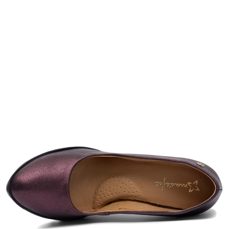  Maciejka Women's Burgundy Leather Pumps Block Heel 2629W-13/00-1