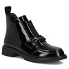 Filippo Black Women's Leather Warmed Boots