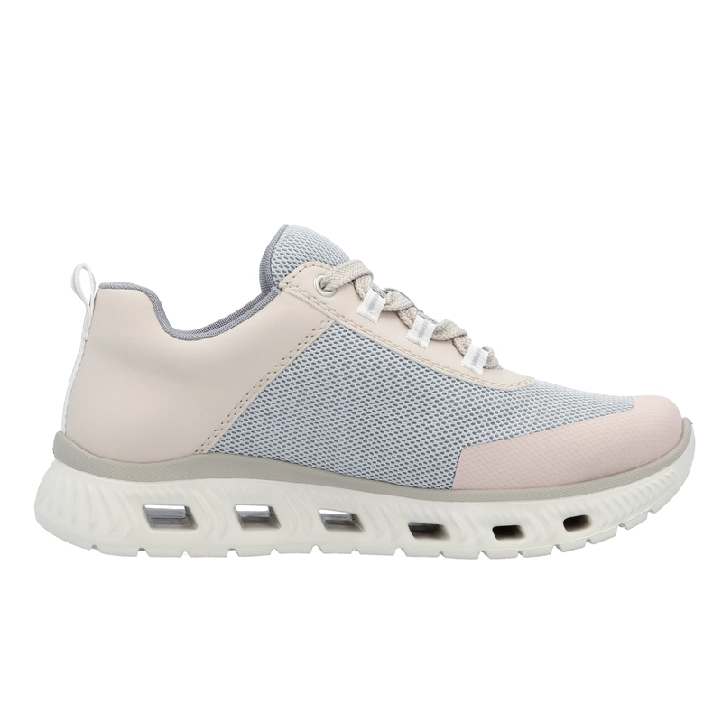 Rieker Sneakersy Damskie Różowo Niebieskie