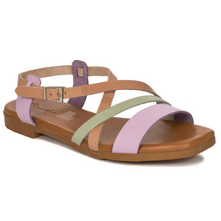 Maciejka Beige leather women's sandals