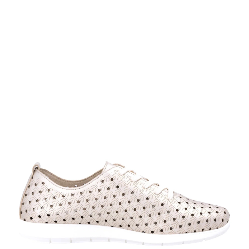 Remonte Women's Leather Gold Sneakers