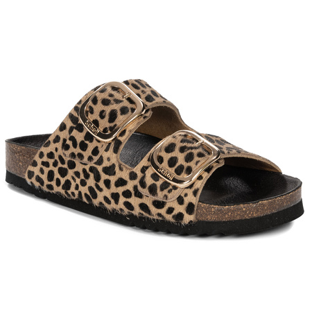 Scholl Klapki Damskie Leopard