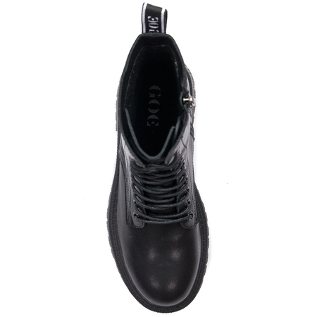 Botki GOE II2N4044 Black Print botki skórzane z czaszką Czarne