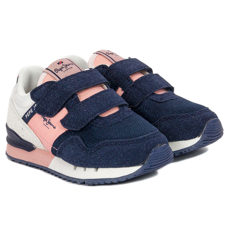 Pepe Jeans Sneakersy półbuty dziewczęce Navy London One GK