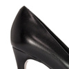 Visconi women's black leather heels Pumps