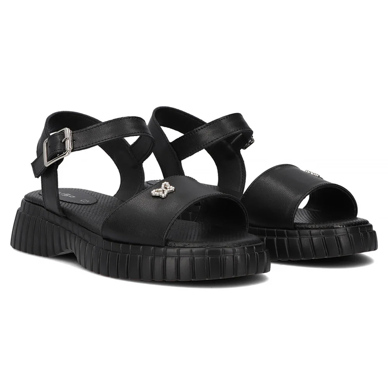 Filippo Women's Flat Sandals Black