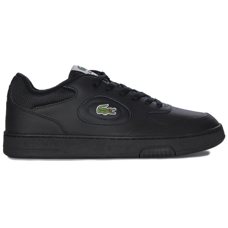Lacoste Sneakersy skórzane męskie Lineset 223 1 SMA BLK/BLK