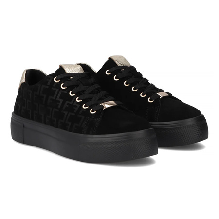 Filippo Black Leather Sneakers