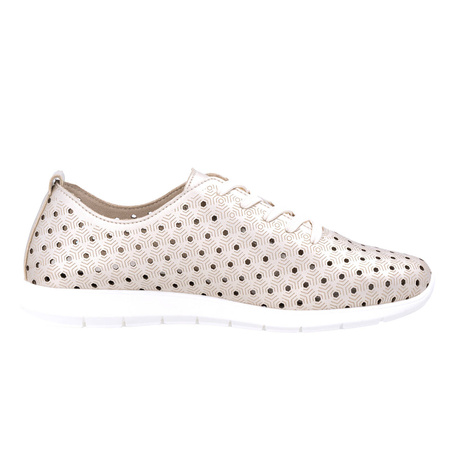 Remonte Women's Leather Gold Sneakers