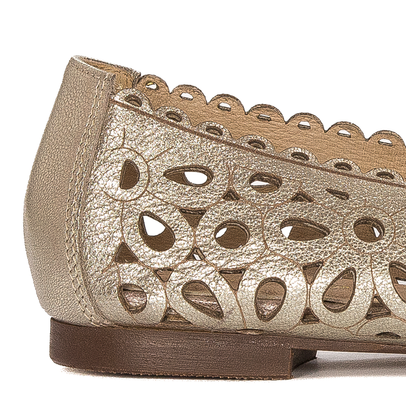 Maciejka Gold Ballerina Shoes