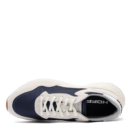 Hoff Men’s Leather-Textile Sneakers Cushioned 5 cm Platform Grey/Navy 12535606