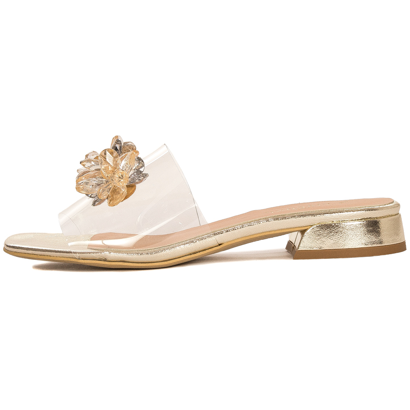 Visconi Women's leather Gold Slides