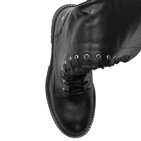 Maciejka Black Women's Lace-Up Boots