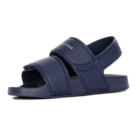 Tommy Hilfiger Sandały Dziecięce Na Rzepy Niebieskie