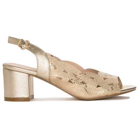 Sergio Leone Women's Gold Mix Sandals