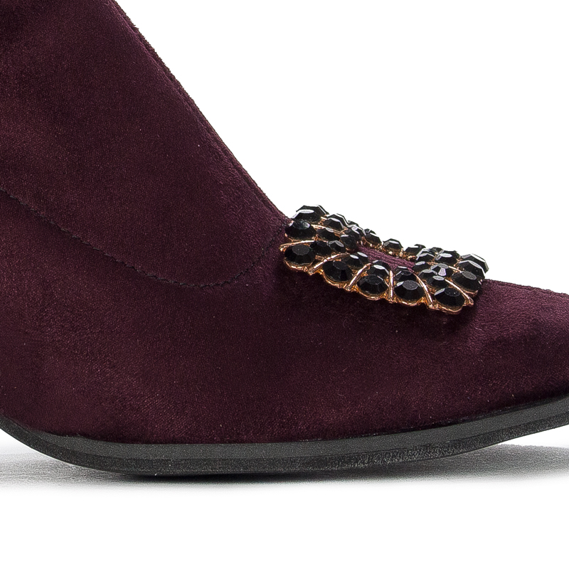 Maciejka Burgundy Velour Women's Boots
