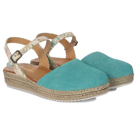Maciejka Women's Leather Sandals Turquoise