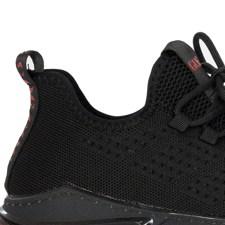 GOE Sneakersy męskie na platformie Black czarne
