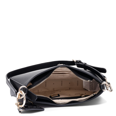 Guess Elegancka Klasyczna Torebka Na Ramię Bagietka Mała Czarna HWZG9672180-BLACK