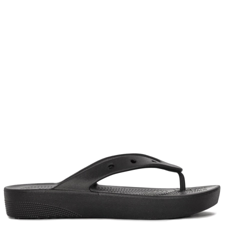 Crocs Klapki Damskie Black Platform Flip Czarne