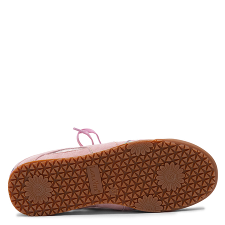 Laura Vita Leather Lace-Panel Women’s Sneakers Flat Pink SL20258-3-ROSE