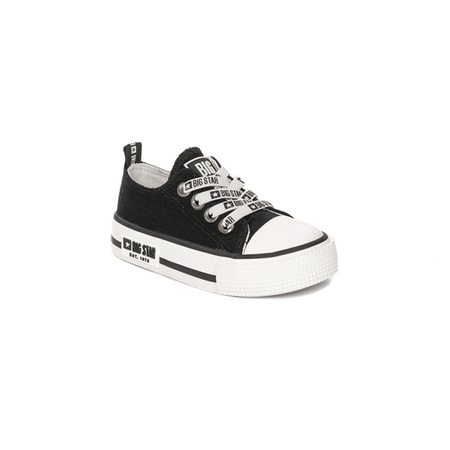 Big Star Black children's slip-on black sneakers