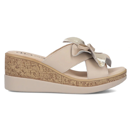 Filippo Women's Beige Slides