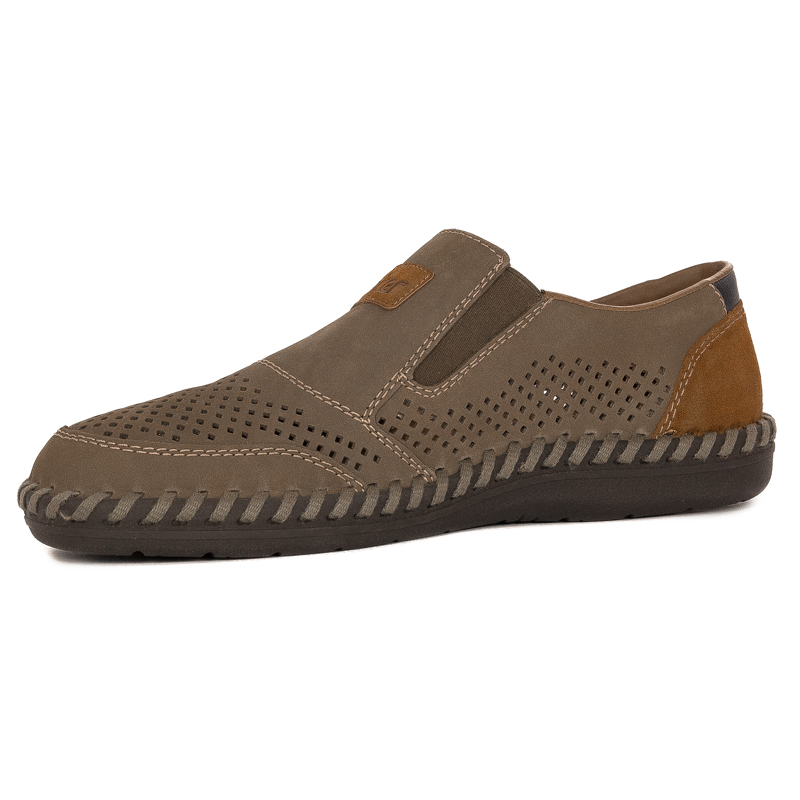 Rieker Men's Beige Slip-on Low Shoes