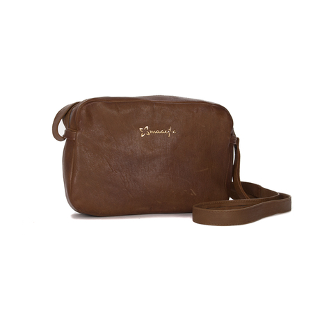 Maciejka Brown Leather Women's small Handbag