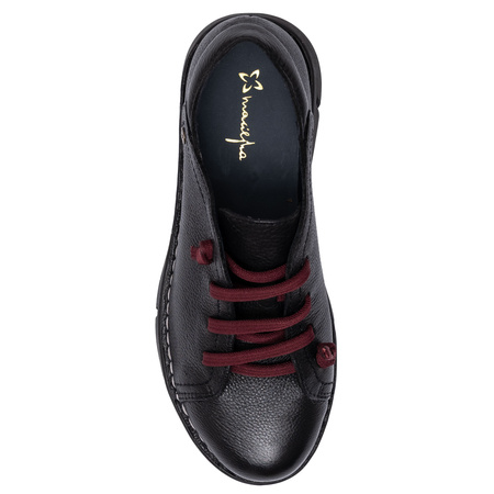 Maciejka Women's Black Leather Low Shoes