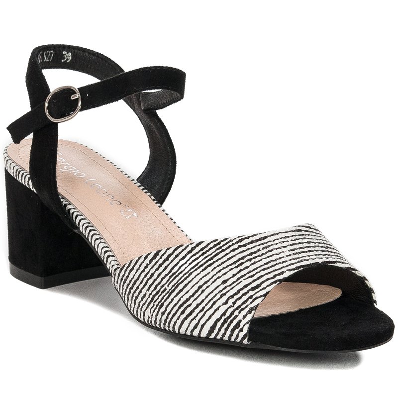 Sergio Leone SK827 Black Mix Sandals
