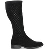 S.Barski Women's spring openwork flat black boots