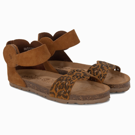 Yokono Women's Brown Leather Sandals