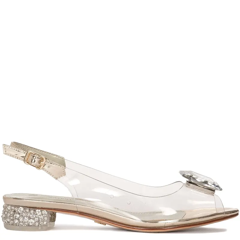 Sca'viola Women's Sandals On A High Heel Gold