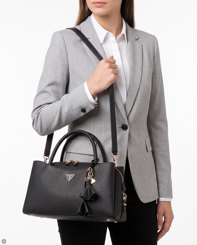 Guess Zadra Torebka Klasyczna Kuferek Czarna HWZG2227050-BLACK