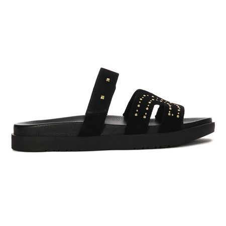 Yokono Women's Leather Flip Flops Negro