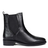 Maciejka Leather Chelsea Ankle Boots Croc-Embossed Heel Black H7173-01/00-7
