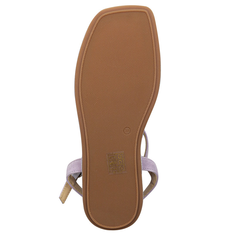 Alma En Pena Sandały damskie skóra zamsz fioletowe Suede Lilac