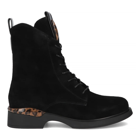 Filippo Suede Lace-Up Ankle Boots Insulated Black DBT7221-25-BK